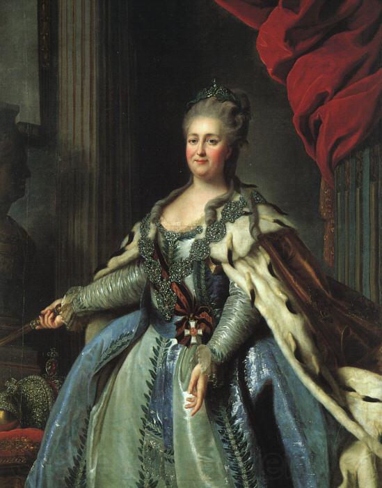 Fedor Rokotov Portrait of Catherine II France oil painting art